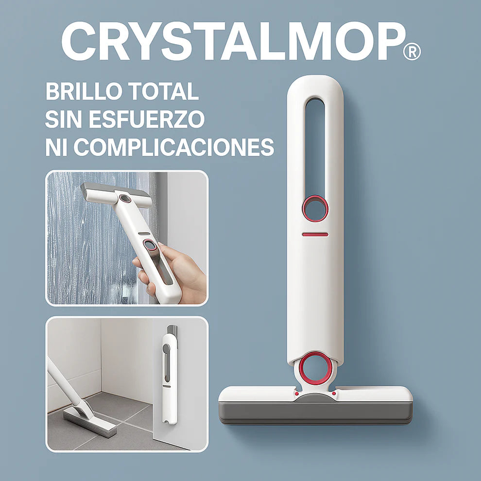 🪟✨ CrystalMop® – Limpia vidrios y rincones sin goteo ni esfuerzo